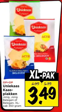 Vomar Voordeelmarkt Uniekaas Kaas-plakken aanbieding