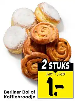 Vomar Voordeelmarkt Berliner Bol of Koffiebroodje aanbieding