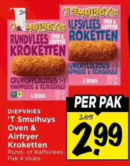 Vomar Voordeelmarkt ’T Smulhuys Oven & Airfryer Kroketten aanbieding
