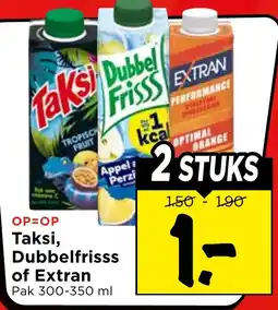 Vomar Voordeelmarkt Taksi, Dubbelfrisss of Extran aanbieding