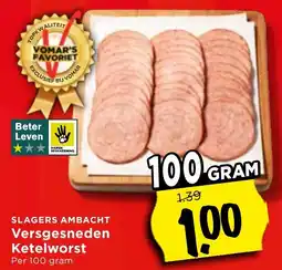 Vomar Voordeelmarkt Slagers Ambacht Versgesneden Ketelworst aanbieding