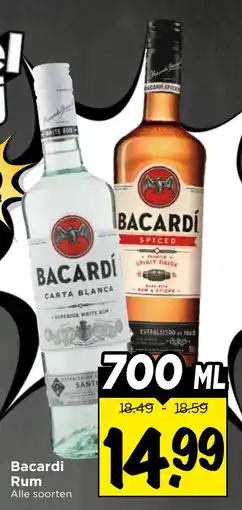 Vomar Voordeelmarkt Alle Bacardi Rum aanbieding