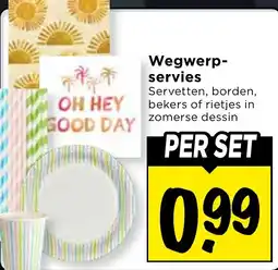 Vomar Voordeelmarkt Wegwerpservies aanbieding