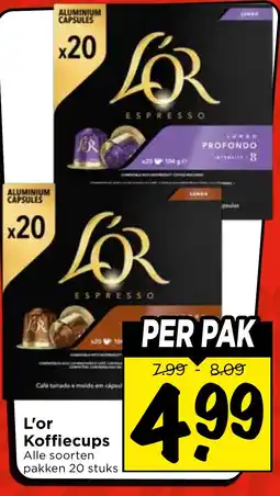 Vomar Voordeelmarkt L'or Koffiecups aanbieding