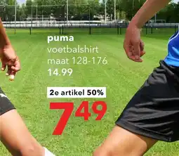 Scapino Puma teamRISE kinder voetbalshirt rood aanbieding