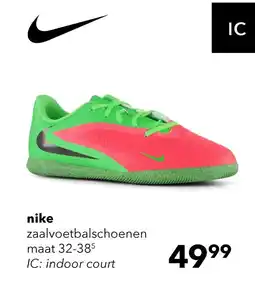 Scapino Nike JR. Phantom 6 Low Club IC Erling Haaland zaalschoenen groen oranje aanbieding