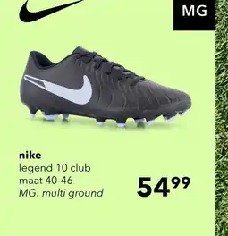 Scapino Nike Tiempo Legend 10 Club MG heren voetbalschoenen zwart aanbieding