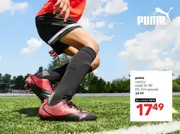 Scapino Puma Rapid MG kinder voetbalschoenen rood zwart aanbieding