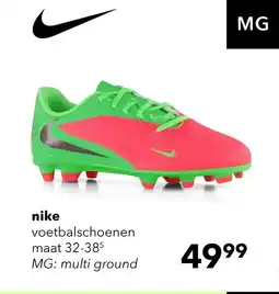 Scapino Nike JR. Phanthom 6 Low Club MG Erling Haaland voetbalschoenen groen oranje aanbieding