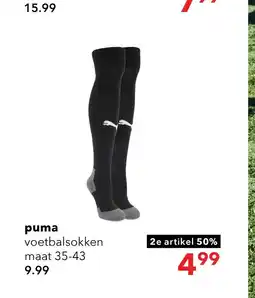 Scapino Puma teamLIGA26 Socks Core voetbalsokken zwart aanbieding