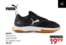 Scapino Puma Varion 3 JR. kinder IC zaalschoenen zwart aanbieding
