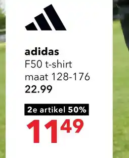 Scapino Adidas F50 JSY Y kinder voetbal T-shirt zwart paars aanbieding