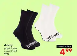 Scapino 2 paar Dutchy gripsokken wit aanbieding
