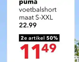 Scapino Puma Teamrise heren sportshort zwart aanbieding