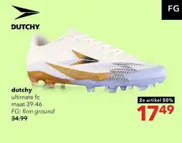 Scapino Dutchy Ultimate heren voetbalschoenen FG wit goud aanbieding