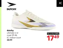 Scapino Dutchy Ultimate heren zaalvoetbalschoenen IC wit goud aanbieding