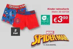 Kik Kinder retroshorts aanbieding