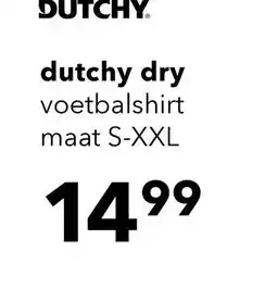 Scapino Dutchy Dry heren voetbal T-shirt met print zwart aanbieding