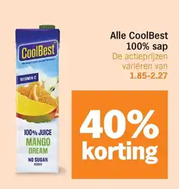 Albert Heijn Alle CoolBest 100% sap aanbieding