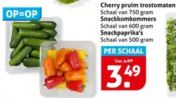 Hoogvliet Cherry Pruim Trostomaten, Snackkomkommers of Snackpaprika's aanbieding