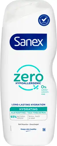 Dirk Sanex Douchegel zero% hydraterend normale huid aanbieding