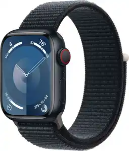 Bol.com Apple Watch Series 9 - GPS + Cellular - 41mm - Midnight Aluminium Case with Midnight Sport Loop aanbieding