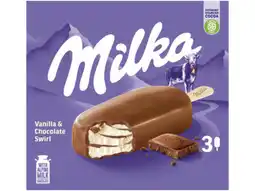 Hoogvliet Milka Ijssticks choco vanille aanbieding