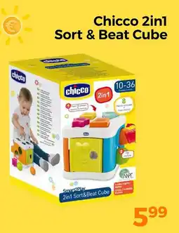 Trekpleister Chicco 2in1 Sort & Beat Cube aanbieding