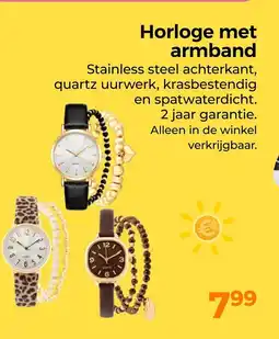 Trekpleister Horloge met armband aanbieding