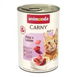 Zooplus 12 x 400 g Kalkoen & Lam Adult Animonda Carny Kattenvoer aanbieding