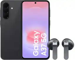Coolblue Samsung Galaxy A37 256GB Zwart 5G + Samsung Galaxy Buds4 Zwart aanbieding