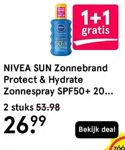 Etos NIVEA SUN Zonnebrand Protect & Hydrate aanbieding