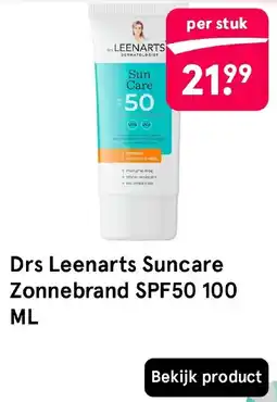 Etos Drs Leenarts Suncare Zonnebrand SPF50 100 ML aanbieding