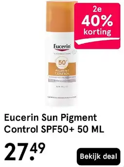 Etos Eucerin Sun Pigment Control SPF50+ aanbieding