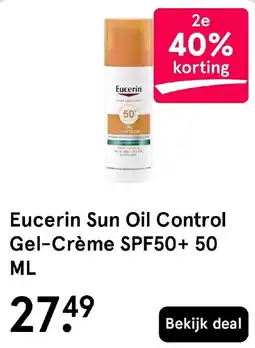Etos Eucerin Sun Oil Control Gel-Crème SPF50+ aanbieding