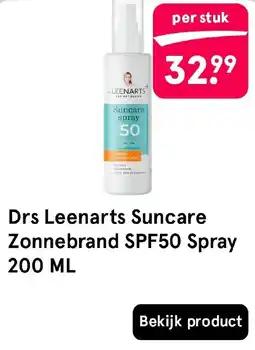 Etos Drs Leenarts Suncare Zonnebrand SPF50 Spray aanbieding