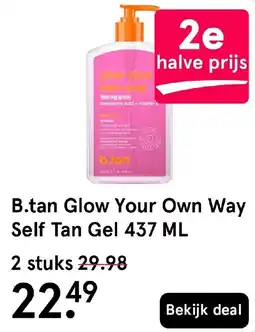 Etos B.tan Glow Your Own Way Self Tan Gel aanbieding