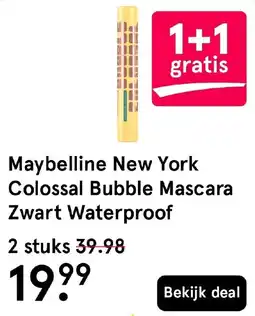 Etos Maybelline New York Colossal Bubble Mascara Zwart Waterproof aanbieding