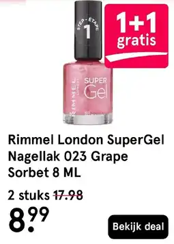 Etos Rimmel London SuperGel Nagellak 023 Grape Sorbet aanbieding
