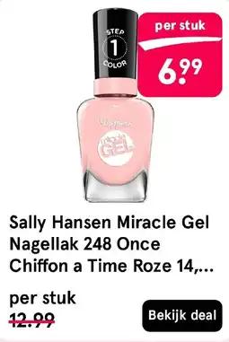 Etos Sally Hansen Miracle Gel Nagellak 248 Once Chiffon a Time Roze aanbieding