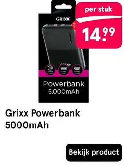 Etos Grixx Powerbank 5000mAh aanbieding