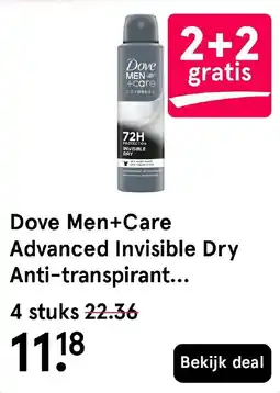 Etos Dove Men+Care Advanced Invisible Dry Anti-transpirant aanbieding