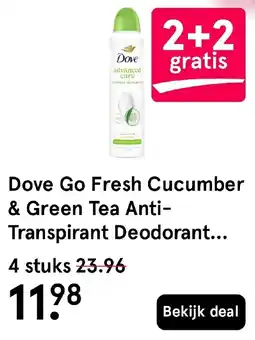 Etos Dove Go Fresh Cucumber & Green Tea Anti-Transpirant Deodorant aanbieding