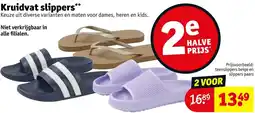 Kruidvat Kruidvat slippers aanbieding