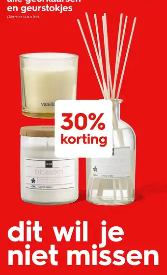 HEMA HEMA geurkaarsen en geurstokjes aanbieding