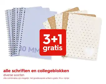 HEMA alle schriften en collegeblokken aanbieding