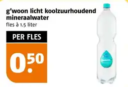 Poiesz g'woon licht koolzuurhoudend mineraalwater aanbieding