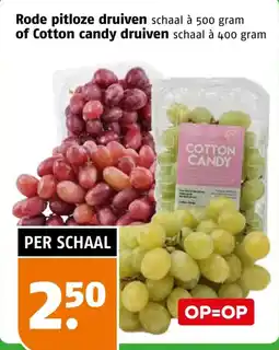 Poiesz Rode pitloze druiven of Cotton candy druiven aanbieding