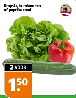 Poiesz Kropsla, komkommer of paprika rood aanbieding