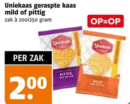 Poiesz Uniekaas geraspte kaas mild of pittig aanbieding